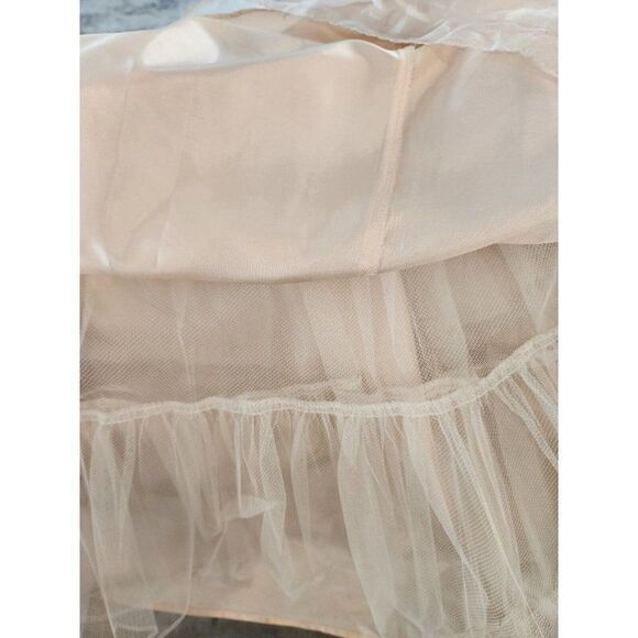 Vintage 80s Roberta Pink Champagne Beaded Formal Prom Sleeveless Dress Gown S - Picture 10 of 10